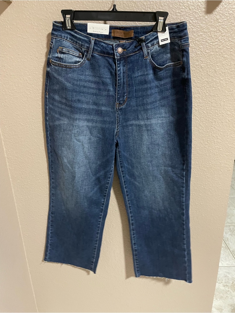 Judy Blue Classic Dark Blue Women's Jeans - high waist wide Crop new